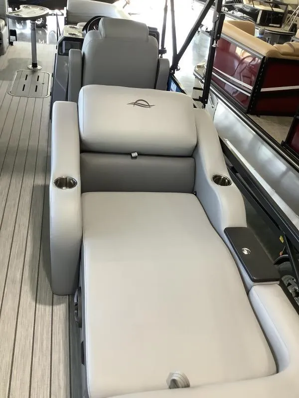 Slide: The Image of 2025 G3 FUSION 324SS boat interior with luxurious reclining seats. - 12
