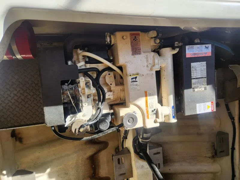 Slide: The Image of Engine compartment of a 2008 Formula 330 Sun Sport boat. - 7