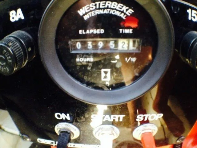 Slide: The Image of Westerbeke engine hour meter on 1995 Wellcraft 3600 Martinique, showing 3952.1 hours. - 34