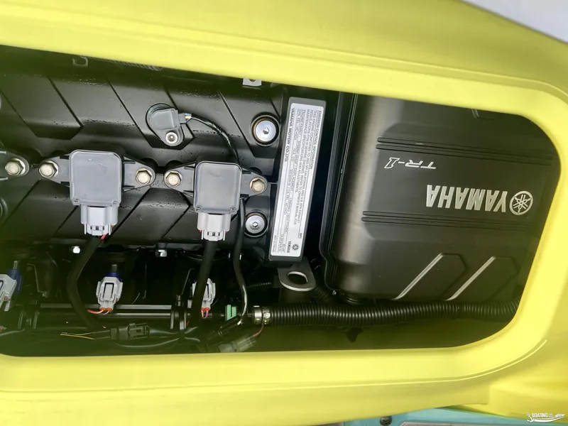 Slide: The Image of 2025 Yamaha WaveRunner Jet Blaster Pro-3 engine compartment, showcasing internal components. - 8