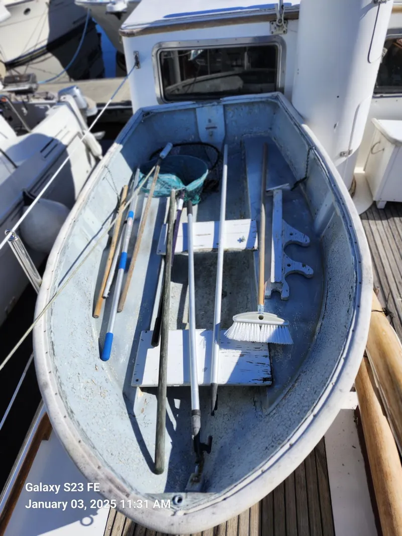 Slide: The Image of Small boat on deck with various tools, Lord Nelson Victory 37, 1988 model. - 20