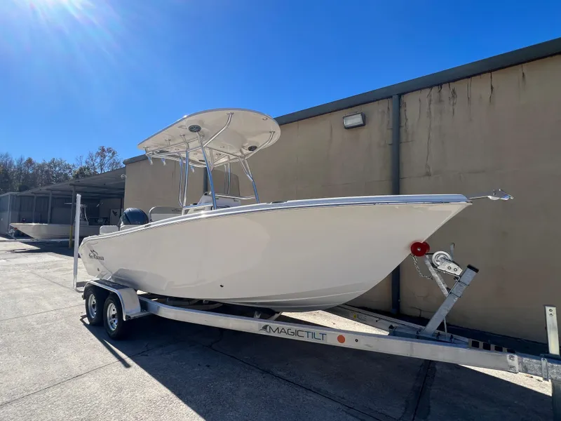 Slide: The Image of Control panel of 2025 Sea Chaser 22 HFC boat with labeled switches. - 2