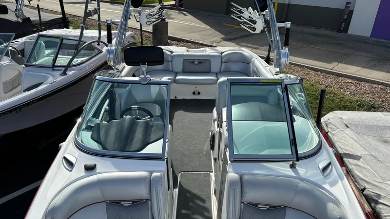 Slide: The Image of 2013 MasterCraft X55 boat with sleek design and spacious seating. - 20