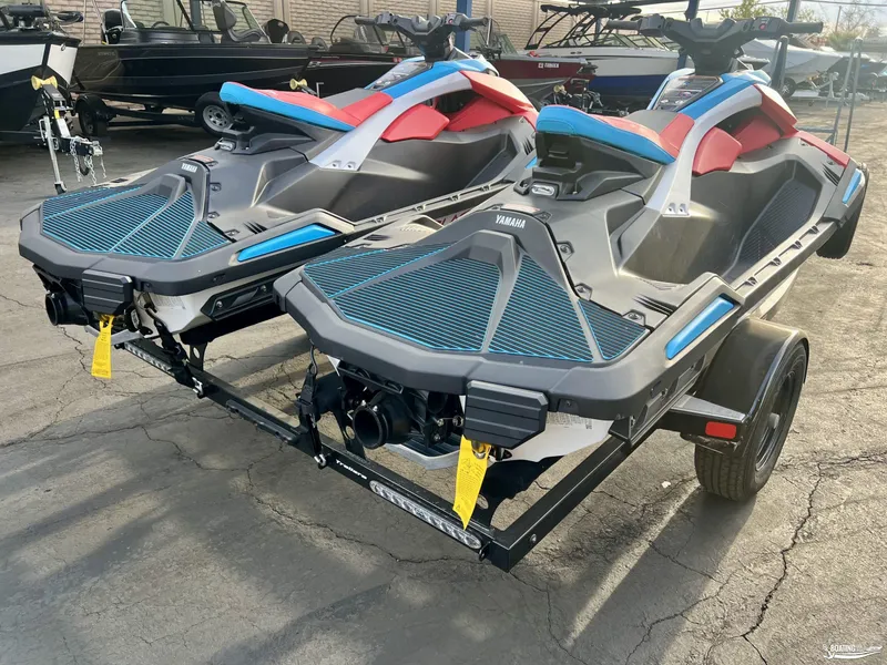 Slide: The Image of 2025 Yamaha WaveRunner Jet Blaster DLX-2 on trailer, ready for adventure. - 4