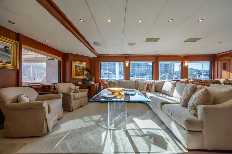 Slide: The Image of Luxurious salon of a 1988 Christensen Custom yacht. - 11