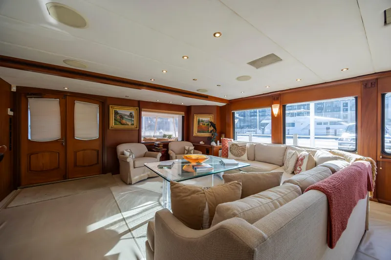 Slide: The Image of Luxurious salon on a 1988 Christensen Custom yacht. - 12