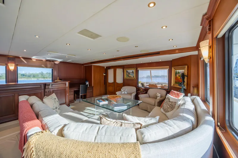 Slide: The Image of Luxurious salon on a 1988 Christensen Custom yacht. - 15