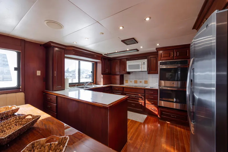 Slide: The Image of Luxurious kitchen on a 1988 Christensen Custom yacht. - 27