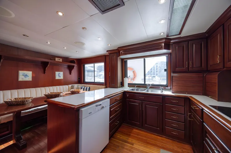 Slide: The Image of Luxurious kitchen on a 1988 Christensen Custom yacht. - 30