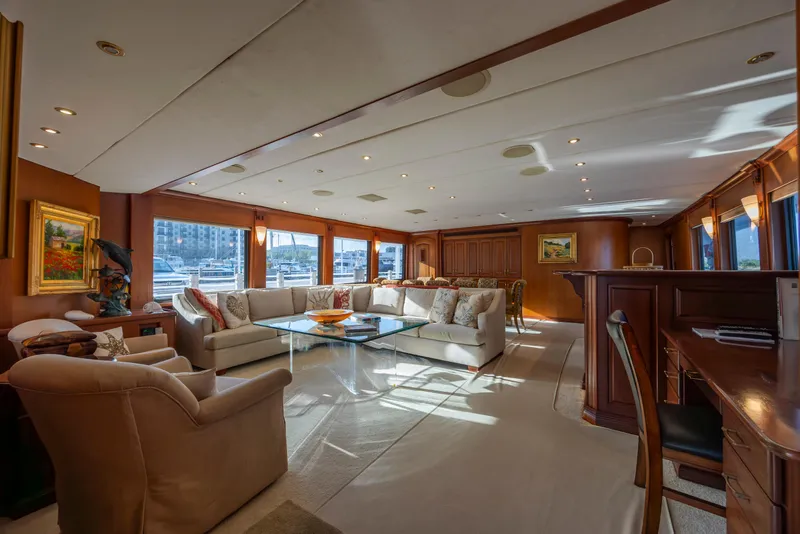 Slide: The Image of Luxurious interior of a 1988 Christensen Custom yacht. - 9