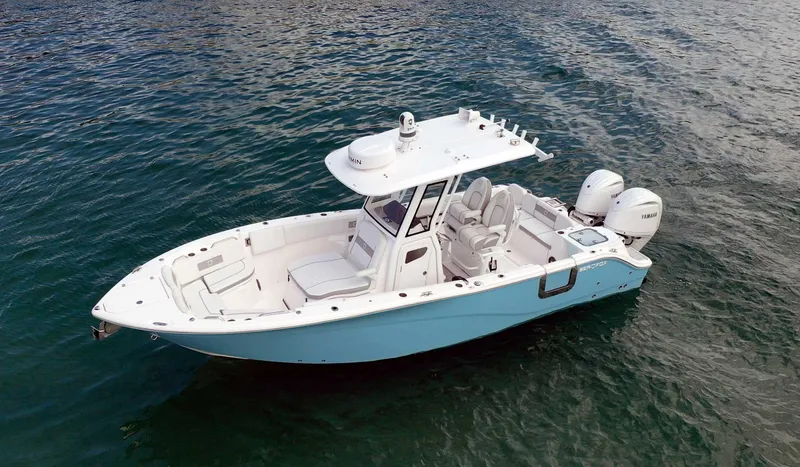 The Image of 2024 Sea Fox 268 Commander boat on open water, featuring dual engines. - 0