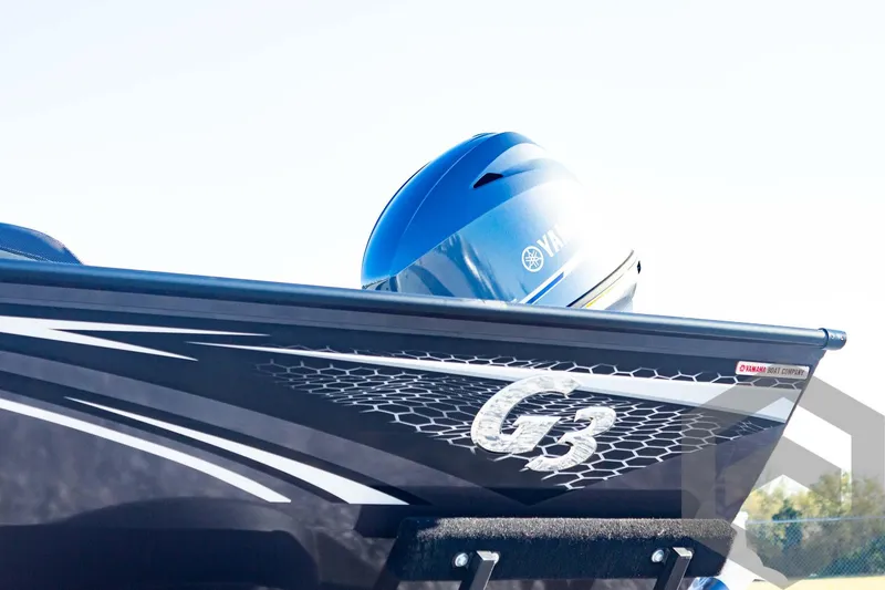 Slide: The Image of 2025 G3 Sportsman 1610 boat with Yamaha motor, sleek design, and modern graphics. - 19