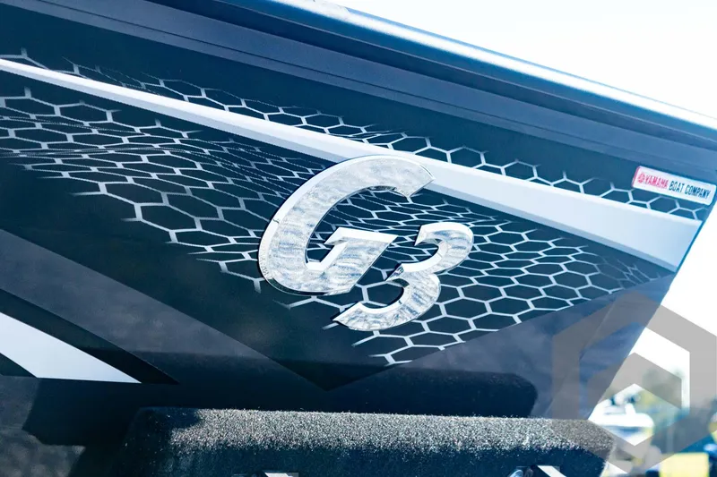 Slide: The Image of 2025 G3 Sportsman 1610 boat with sleek honeycomb design. - 22