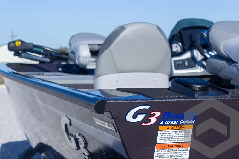 Slide: The Image of 2025 G3 Sportsman 1610 boat interior with seats and control panel. - 28