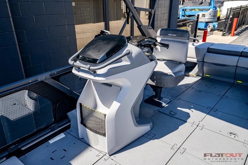 Slide: The Image of 2024 Sea-Doo Switch SPORT 21 230HP interior with modern helm and seating. - 5