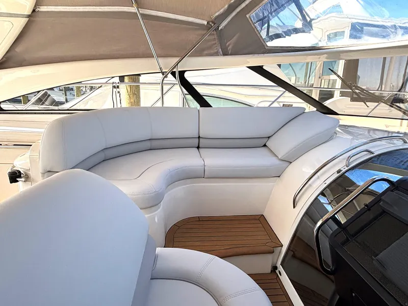 Slide: The Image of Luxurious seating area on a 2005 Viking Princess V50 yacht. - 37