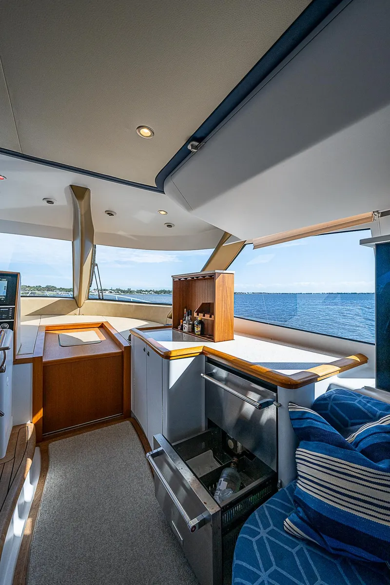 Slide: The Image of Interior of 2017 F&S Custom Express Sportfish yacht with ocean view. - 39