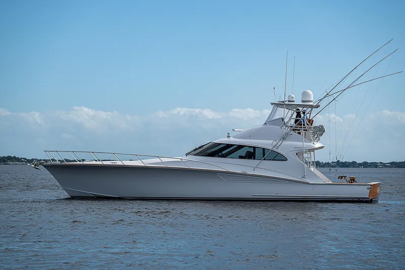Slide: The Image of 2017 F&S Custom Express Sportfish yacht on calm water. - 63