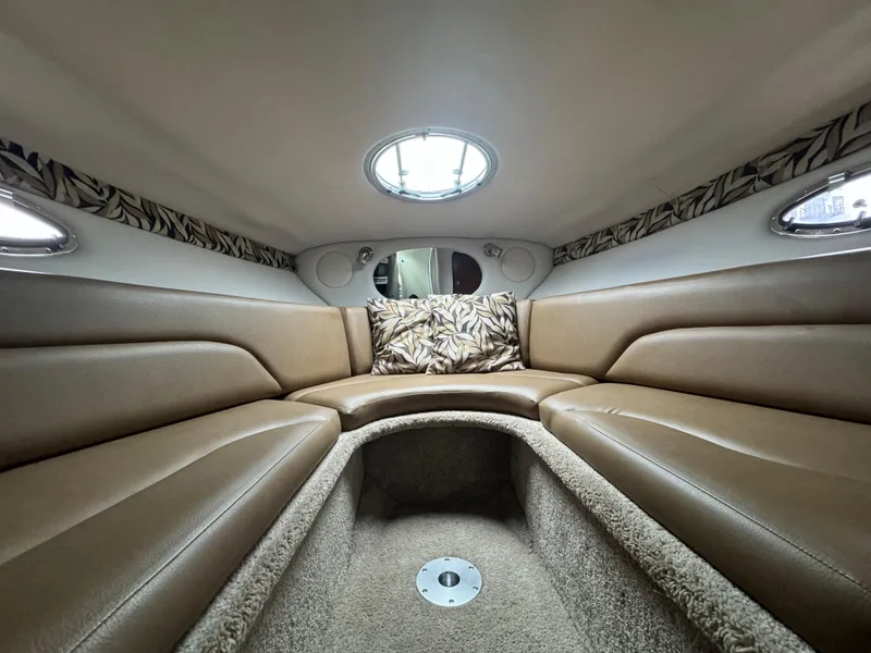 Slide: The Image of Luxurious interior of 2020 Crownline 286 SC boat with plush seating and elegant design. - 12