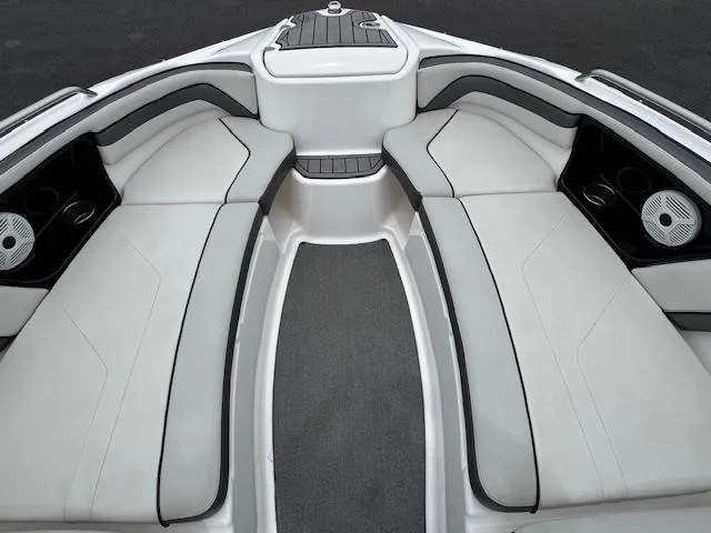 Slide: The Image of 2019 Yamaha AR240 boat interior with spacious seating and modern design. - 7