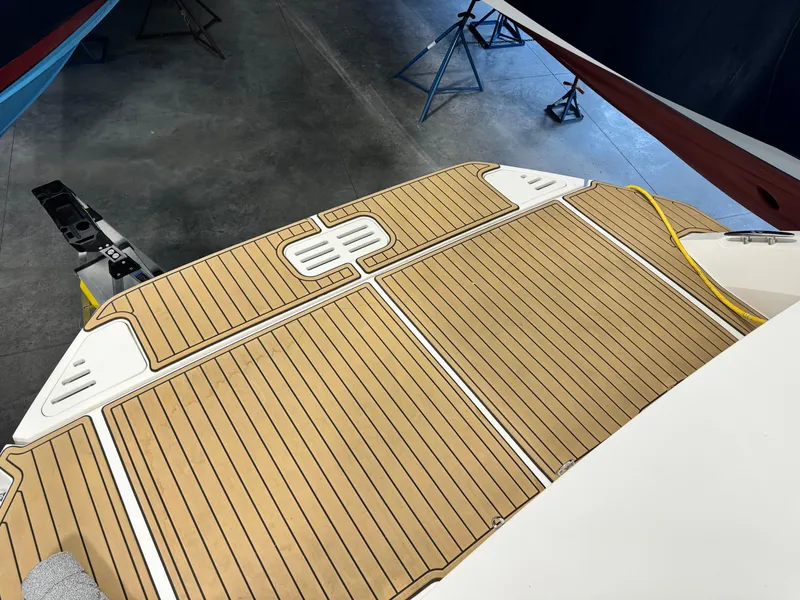 Slide: The Image of 2019 Sea Ray Sundancer 320 interior with cozy seating and modern design. - 17