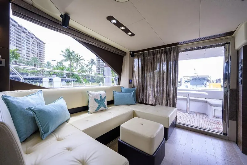 Slide: The Image of Luxurious interior of 2016 Azimut 50 yacht with plush seating and elegant decor. - 38