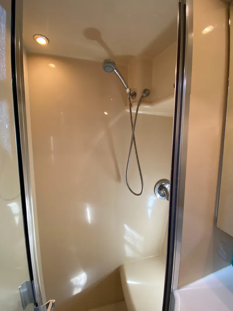 Slide: The Image of Shower area in 2002 Bayliner 3488 Command Bridge yacht. - 24