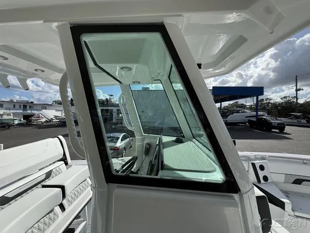 Slide: The Image of 2025 Blackfin 252CC boat interior with sleek design and modern features. - 28