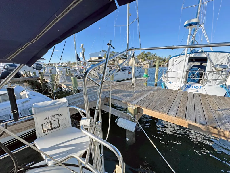 Slide: The Image of Catalina 36 MkII sailboat docked at marina, 2000 model, sunny day. - 24