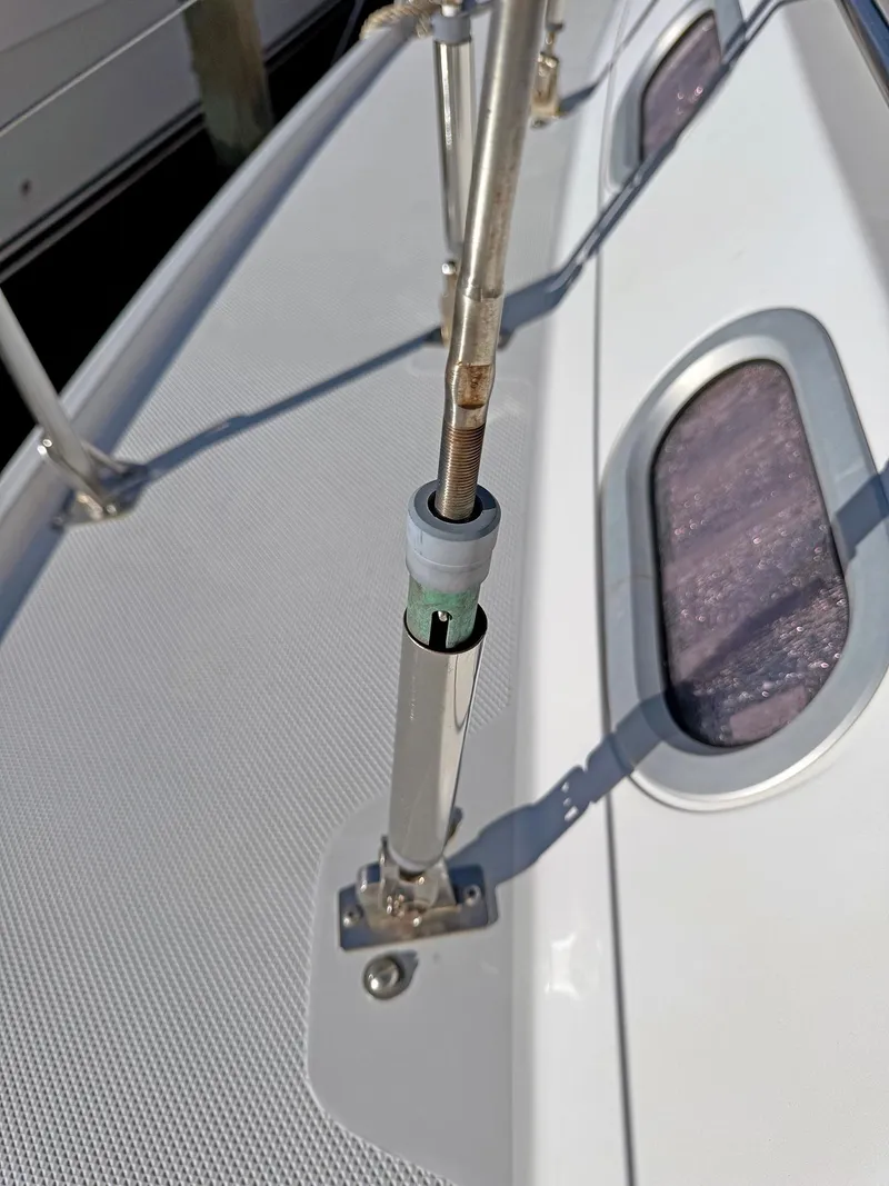 Slide: The Image of Catalina 36 MkII 2000 sailboat deck with stainless steel rigging and porthole. - 39