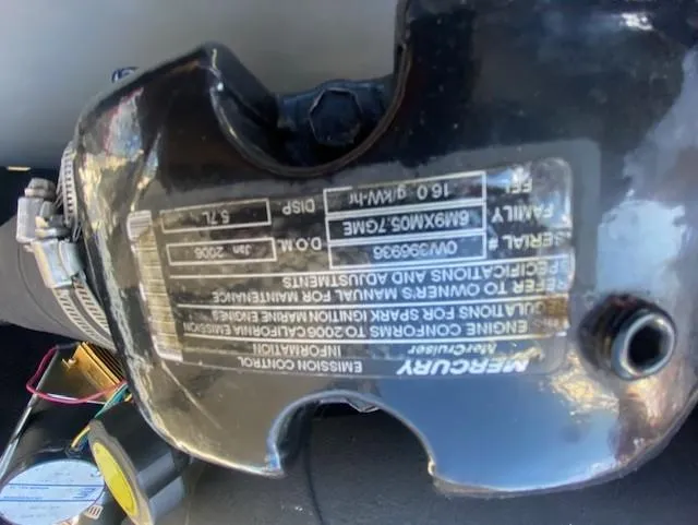 Slide: The Image of Close-up of a 2006 Centurion Air Warrior Elite C-4 engine label with specifications. - 19