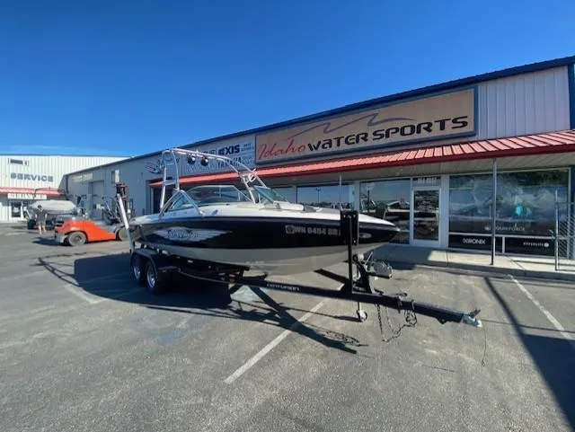 Slide: The Image of 2006 Centurion Air Warrior Elite C-4 boat on trailer at Idaho Water Sports. - 3