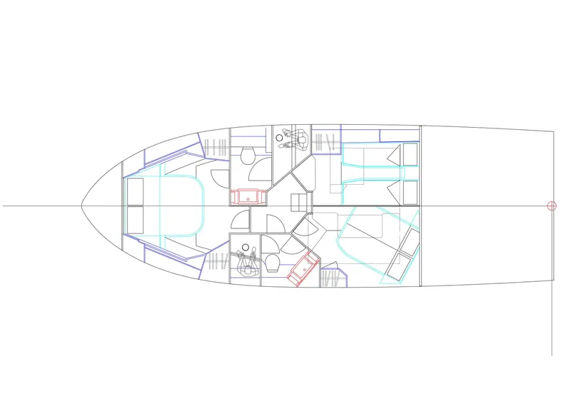 Slide: The Image of Floor plan of 2025 Cobrey 45 FLY yacht, showcasing interior layout and design. - 13