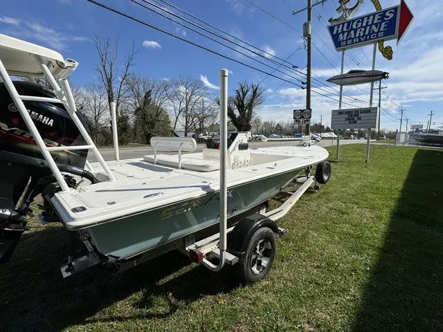 Slide: The Image of 2003 Sea Fox 180FF boat on trailer at Hughes Marine Service. - 10