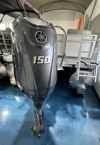 Slide: The Image of 2024 Godfrey Xperience 2286 SBX with Yamaha 150 outboard motor. - 9