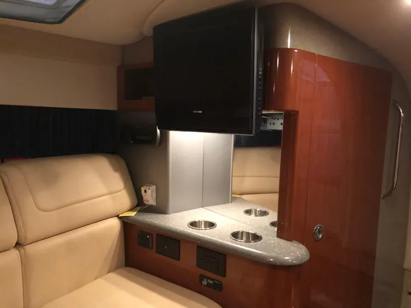 Slide: The Image of Interior of 2008 Formula 310 Sun Sport with TV and seating area. - 13