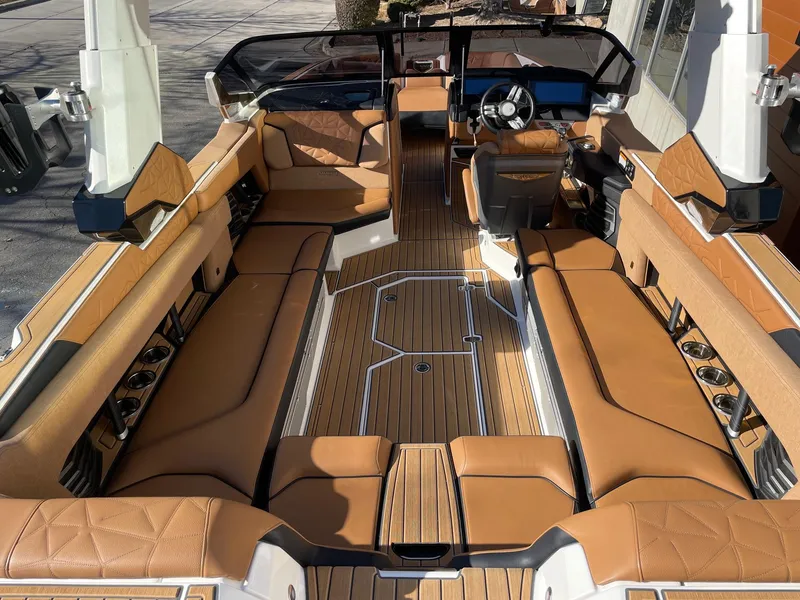 Slide: The Image of Luxurious interior of 2023 Nautique Super Air Nautique G25 Paragon boat. - 5