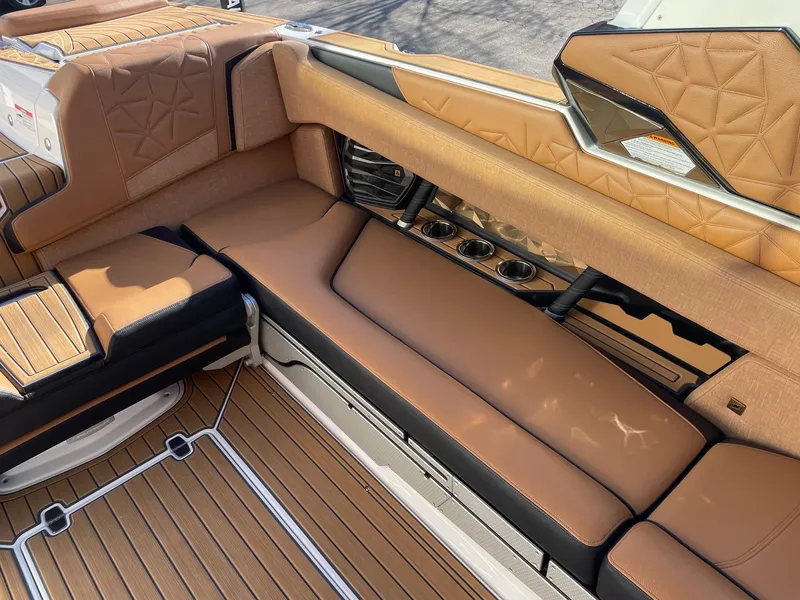Slide: The Image of Luxurious interior of 2023 Nautique Super Air Nautique G25 Paragon boat. - 9