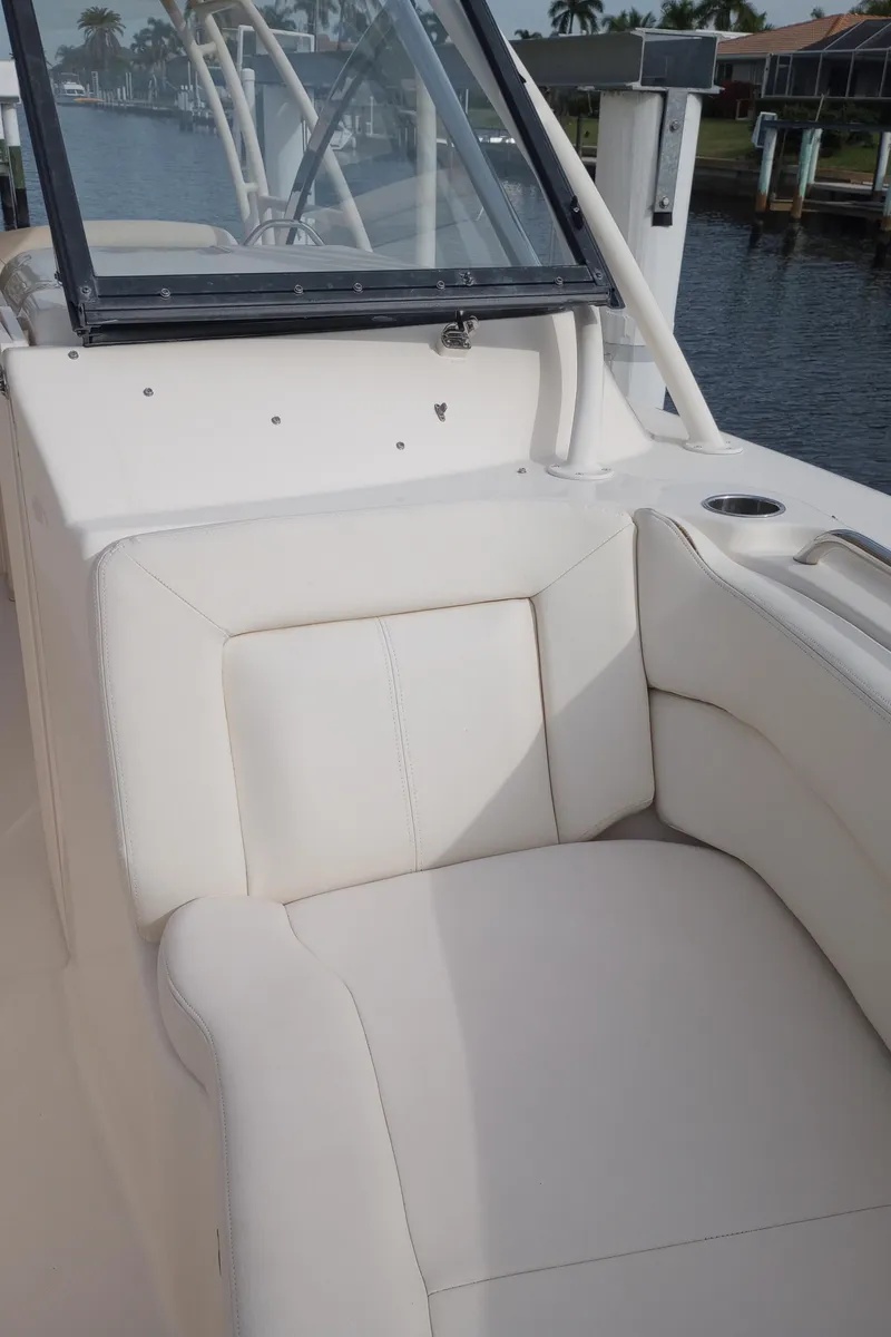 Slide: The Image of 2016 Grady-White Freedom 307 boat sink and storage compartment. - 20