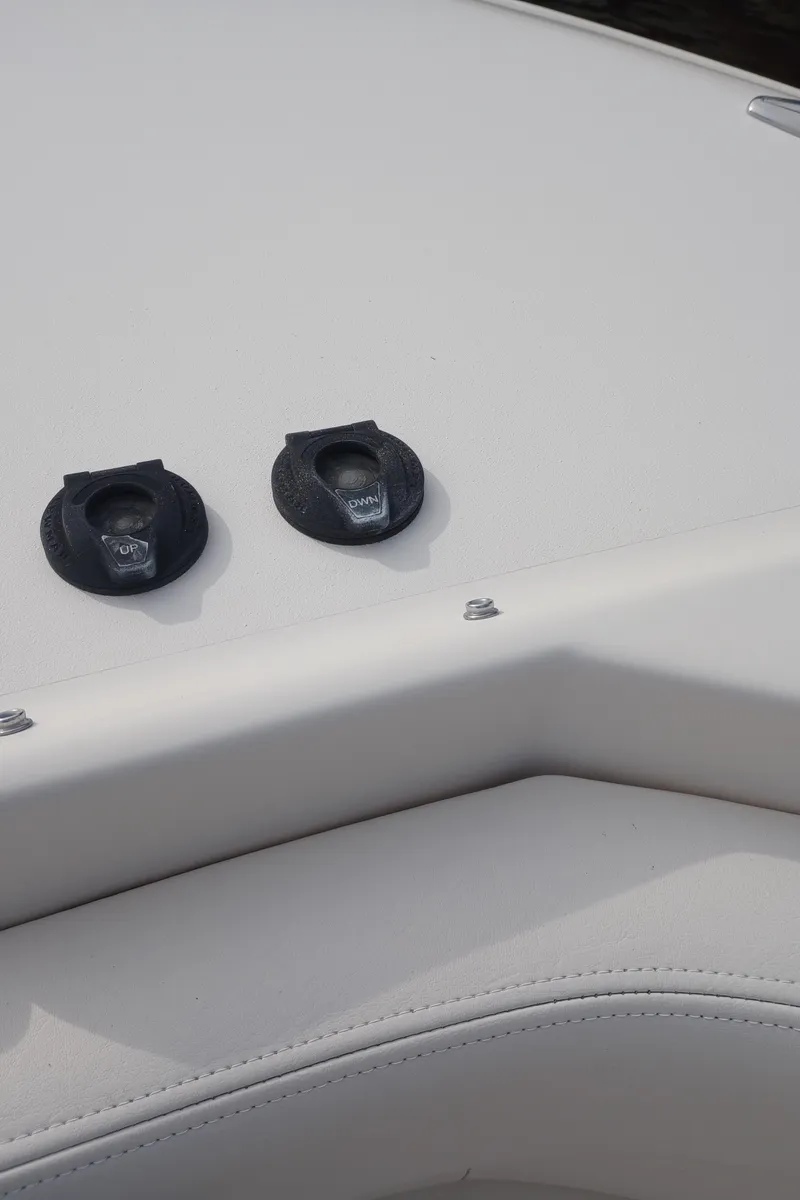 Slide: The Image of 2016 Grady-White Freedom 307 with twin Yamaha outboard motors on water. - 35