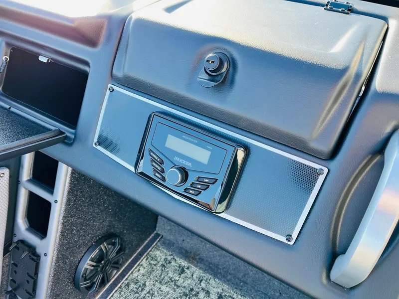 Slide: The Image of Dashboard of 2025 Ranger VX1988 WT with modern stereo system. - 31