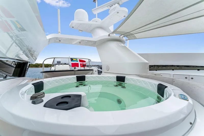 Slide: The Image of Outdoor kitchen on 2006 Palmer Johnson Motor Yacht with grill and counter space. - 24