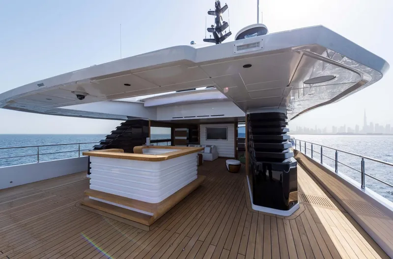 Slide: The Image of Luxurious 2026 Majesty 175 yacht deck with modern design and ocean view. - 21
