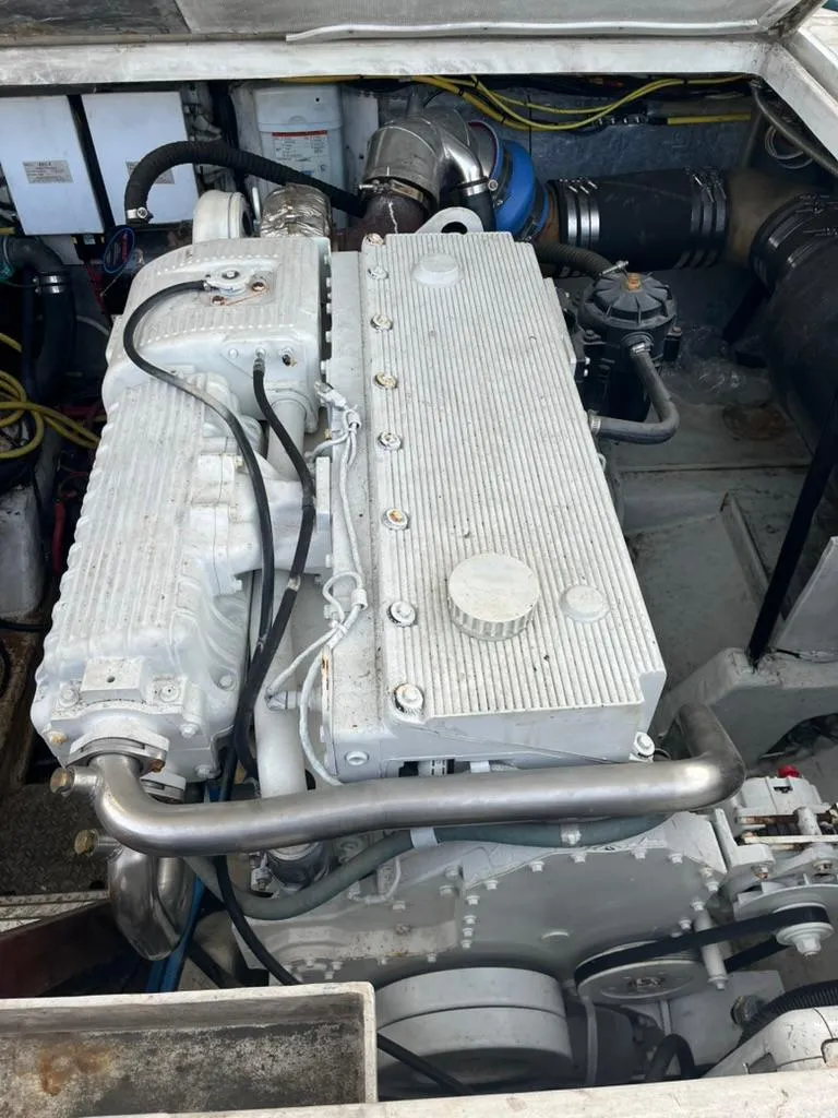Slide: The Image of Engine compartment of a 2005 Albin 45 Command Bridge boat. - 15