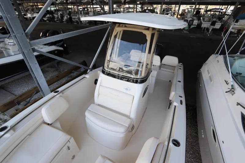 Slide: The Image of 2024 Grady-White Fisherman 216 boat in marina storage. - 35