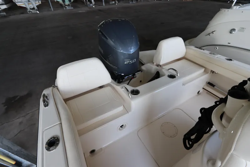 Slide: The Image of 2024 Grady-White Fisherman 216 boat interior with powerful 250 engine. - 9