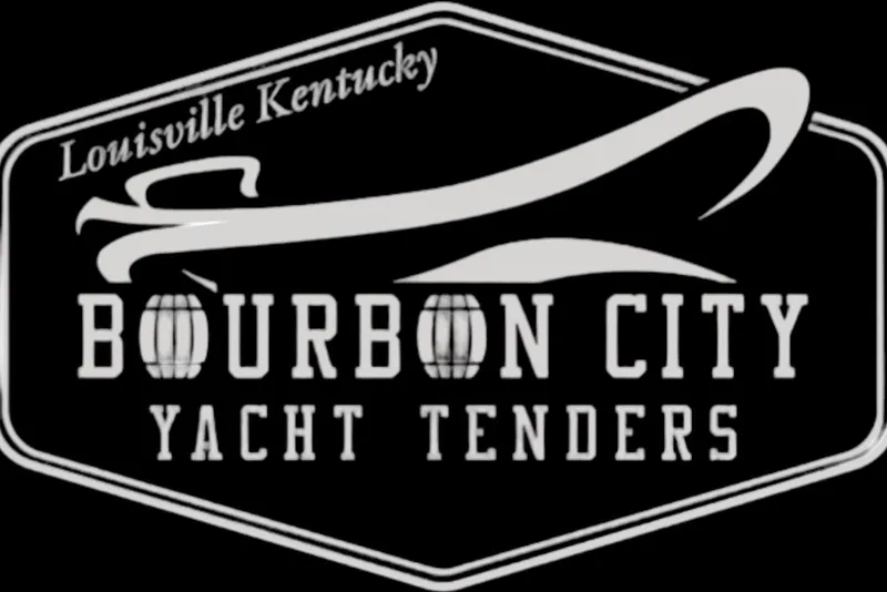 Slide: The Image of Logo for Bourbon City Yacht Tenders, Louisville, Kentucky, featuring a stylized boat design. - 10