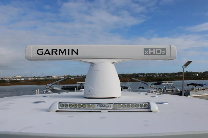 Slide: The Image of Garmin xHD2 radar on 2023 Front Runner 33 Center Console boat. - 20
