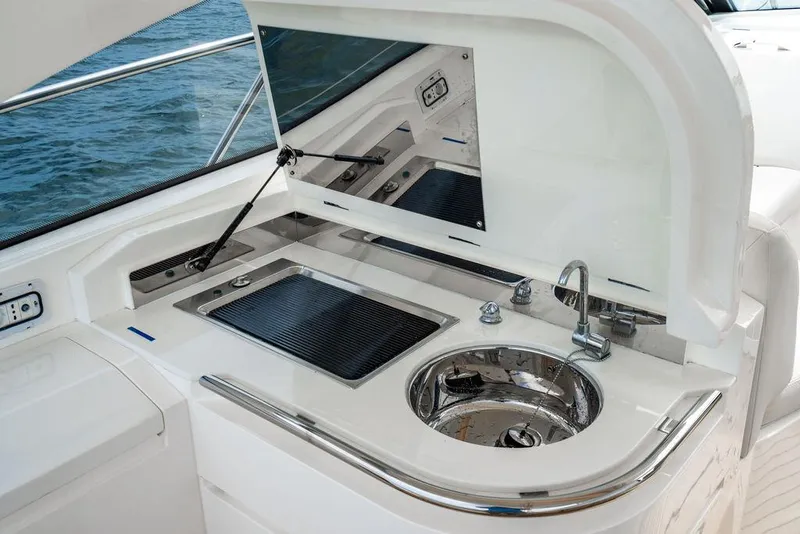 Slide: The Image of Luxury yacht Princess V45 2012 with sleek outdoor kitchenette and sink. - 15
