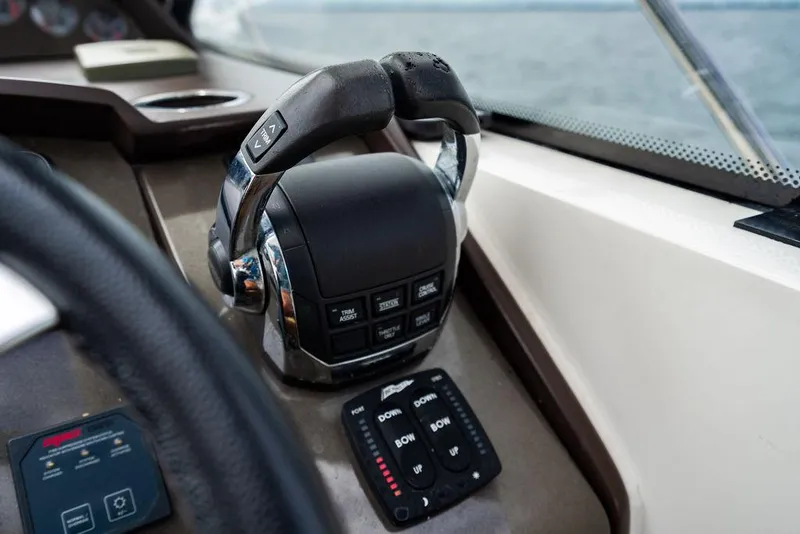 Slide: The Image of Close-up of 2012 Princess V45 yacht controls and dashboard. - 22